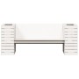 Banco con jardineras madera maciza pino blanco 167,5x60x65 cm de , Sofás de exterior - Ref: Foro24-832544, Precio: 203,82 €, ...