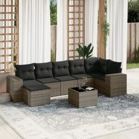 Set de sofás de jardín 8 pzas y cojines ratán sintético gris de , Conjuntos de jardín - Ref: Foro24-3255227, Precio: 501,32 €...