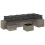 Set de sofás de jardín 8 pzas y cojines ratán sintético gris de , Conjuntos de jardín - Ref: Foro24-3255227, Precio: 509,03 €...
