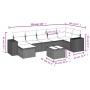 Set de sofás de jardín 8 pzas y cojines ratán sintético gris de , Conjuntos de jardín - Ref: Foro24-3255227, Precio: 509,03 €...