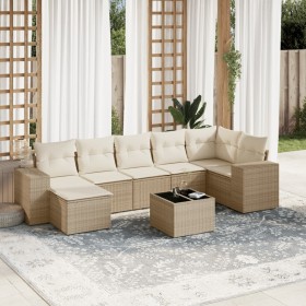 Juego de sofás de jardín con cojines beige 8 pzas ratán PE de , Conjuntos de jardín - Ref: Foro24-3255225, Precio: 547,31 €, ...