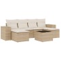 Set sofás de jardín 7 piezas y cojines ratán sintético beige de , Conjuntos de jardín - Ref: Foro24-3255265, Precio: 501,12 €...