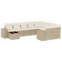 Garden sofa set with beige cushions 10 pieces synthetic rattan by , Garden sets - Ref: Foro24-3255395, Price: 712,15 €, Disco...