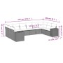 Set de sofás de jardín 10 pzas con cojines ratán sintético gris de , Conjuntos de jardín - Ref: Foro24-3255407, Precio: 607,1...