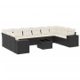 Set de sofás de jardín 11 pzas y cojines ratán sintético negro de , Conjuntos de jardín - Ref: Foro24-3255413, Precio: 655,49...