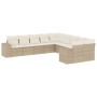 Juego de sofás jardín con cojines beige 10 pzas ratán sintético de , Conjuntos de jardín - Ref: Foro24-3255445, Precio: 677,9...