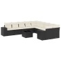 Set de sofás de jardín 11 pzas y cojines ratán sintético negro de , Conjuntos de jardín - Ref: Foro24-3255453, Precio: 655,49...