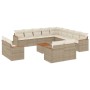 Set sofás de jardín 14 pzas con cojines ratán sintético beige de , Conjuntos de jardín - Ref: Foro24-3226534, Precio: 906,53 ...