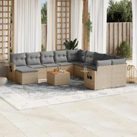 Set sofás jardín 14 pzas y cojines ratán sintético beige mezcla de , Conjuntos de jardín - Ref: Foro24-3257193, Precio: 781,9...