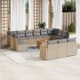 Set sofás jardín 14 pzas y cojines ratán sintético beige mezcla de , Conjuntos de jardín - Ref: Foro24-3226465, Precio: 812,5...