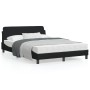 Estructura de cama con cabecero de tela negro 140x200 cm de , Camas y somieres - Ref: Foro24-373187, Precio: 145,37 €, Descue...
