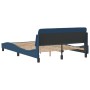 Estructura de cama con cabecero de tela azul 120x200 cm de , Camas y somieres - Ref: Foro24-373151, Precio: 154,99 €, Descuen...