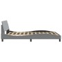 Estructura de cama con cabecero de tela gris claro 120x200 cm de , Camas y somieres - Ref: Foro24-373145, Precio: 130,78 €, D...