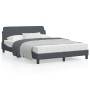 Estructura cama con cabecero terciopelo gris oscuro 120x200 cm de , Camas y somieres - Ref: Foro24-373153, Precio: 127,61 €, ...