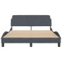 Estructura cama con cabecero terciopelo gris oscuro 120x200 cm de , Camas y somieres - Ref: Foro24-373153, Precio: 127,61 €, ...