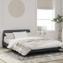 Estructura cama con cabecero terciopelo gris oscuro 140x200 cm de , Camas y somieres - Ref: Foro24-373193, Precio: 143,25 €, ...