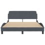 Estructura cama con cabecero terciopelo gris oscuro 140x200 cm de , Camas y somieres - Ref: Foro24-373193, Precio: 143,25 €, ...