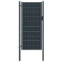 PVC and anthracite grey steel fence gate 100x124 cm by vidaXL, garden gates - Ref: Foro24-145234, Price: 230,06 €, Discount: %