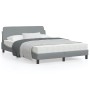 Estructura de cama con cabecero de tela gris claro 140x200 cm de , Camas y somieres - Ref: Foro24-373185, Precio: 174,93 €, D...