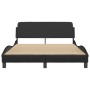 Estructura de cama con cabecero cuero sintético negro 140x200cm de , Camas y somieres - Ref: Foro24-373198, Precio: 148,70 €,...