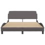 Estructura de cama con cabecero cuero sintético gris 140x200cm de , Camas y somieres - Ref: Foro24-373201, Precio: 144,73 €, ...