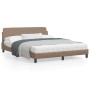 Estructura de cama cabecero cuero sintético capuchino 160x200cm de , Camas y somieres - Ref: Foro24-373222, Precio: 182,70 €,...