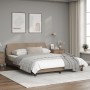 Estructura de cama cabecero cuero sintético capuchino 160x200cm de , Camas y somieres - Ref: Foro24-373222, Precio: 182,70 €,...