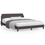 Bed frame with headboard in brown fabric 160x200 cm by , Beds and slatted bases - Ref: Foro24-373208, Price: 189,92 €, Discou...