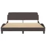 Bed frame with headboard in brown fabric 160x200 cm by , Beds and slatted bases - Ref: Foro24-373208, Price: 189,92 €, Discou...
