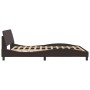 Estructura de cama con cabecero de tela marrón 160x200 cm de , Camas y somieres - Ref: Foro24-373208, Precio: 193,56 €, Descu...