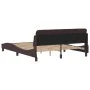 Bed frame with headboard in brown fabric 160x200 cm by , Beds and slatted bases - Ref: Foro24-373208, Price: 189,92 €, Discou...