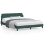 Estructura cama con cabecero terciopelo verde oscuro 160x200 cm de , Camas y somieres - Ref: Foro24-373215, Precio: 154,37 €,...