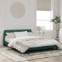 Estructura cama con cabecero terciopelo verde oscuro 160x200 cm de , Camas y somieres - Ref: Foro24-373215, Precio: 154,37 €,...