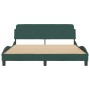 Estructura cama con cabecero terciopelo verde oscuro 160x200 cm de , Camas y somieres - Ref: Foro24-373215, Precio: 154,37 €,...