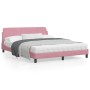Estructura de cama con cabecero de terciopelo rosa 160x200 cm de , Camas y somieres - Ref: Foro24-373217, Precio: 152,54 €, D...