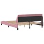 Estructura de cama con cabecero de terciopelo rosa 160x200 cm de , Camas y somieres - Ref: Foro24-373217, Precio: 152,54 €, D...