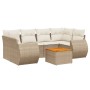Set sofás de jardín 7 piezas y cojines ratán sintético beige de , Conjuntos de jardín - Ref: Foro24-3257234, Precio: 538,06 €...