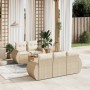 Juego de sofás jardín con cojines 6 pzas ratán sintético beige de , Conjuntos de jardín - Ref: Foro24-3257220, Precio: 499,28...