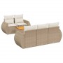 Juego de sofás jardín con cojines 6 pzas ratán sintético beige de , Conjuntos de jardín - Ref: Foro24-3257220, Precio: 499,28...