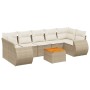 Juego de sofás de jardín con cojines beige 8 pzas ratán PE de , Conjuntos de jardín - Ref: Foro24-3257248, Precio: 556,29 €, ...