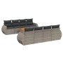 Set de muebles de jardín 9 pzas y cojines ratán sintético gris de , Conjuntos de jardín - Ref: Foro24-3257257, Precio: 574,88...