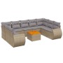 Juego de sofás jardín con cojines beige 10 pzas ratán sintético de , Conjuntos de jardín - Ref: Foro24-3257480, Precio: 664,3...