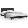 Estructura cama cabecero cuero sintético negro blanco 140x200cm de , Camas y somieres - Ref: Foro24-373203, Precio: 145,07 €,...