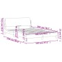 Estructura cama cabecero cuero sintético negro blanco 140x200cm de , Camas y somieres - Ref: Foro24-373203, Precio: 145,07 €,...