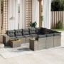 Set de sofás de jardín 11 pzas y cojines ratán sintético gris de , Conjuntos de jardín - Ref: Foro24-3257964, Precio: 646,32 ...