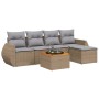 Juego de sofás jardín con cojines 6 pzas ratán sintético beige de , Conjuntos de jardín - Ref: Foro24-3257312, Precio: 390,39...