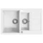 Fregadero de cocina de granito con dos senos blanco de , Fregaderos - Ref: Foro24-144859, Precio: 211,28 €, Descuento: %