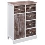 Aparador con 10 cajones madera marrón 113x30x79 cm de vidaXL, Aparadores - Ref: Foro24-284174, Precio: 213,96 €, Descuento: %