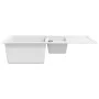 Granite kitchen sink with two white basins by , Sinks - Ref: Foro24-144859, Price: 211,28 €, Discount: %