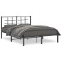 Estructura de cama con cabecero metal negro 140x190 cm de , Camas y somieres - Ref: Foro24-355561, Precio: 87,11 €, Descuento: %